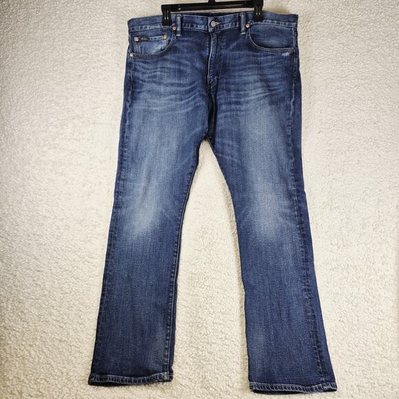 Polo Ralph Lauren Jeans Men’s 38x32 Blue Varick Slim Straight Selvedge Denim - Picture 1 of 14